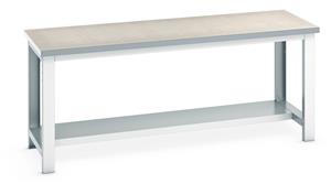 Bott Lino Top Workbench with Half Shelf - 2000Wx750Dx840mmH Benches with Half Depth Shelf 41003183.** 